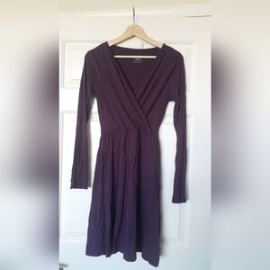 Elegant Purple Wrap Dress